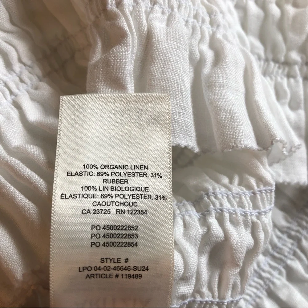 Wilfred 100% ORGANIC Linen Elegant White Blouse Top Size XS - Picture 7 of 7